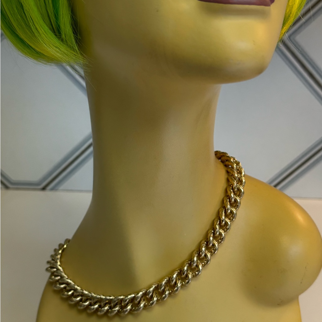 Erwin Pearl Vintage 14kt Gold Plated Chunky Link Chain Necklace